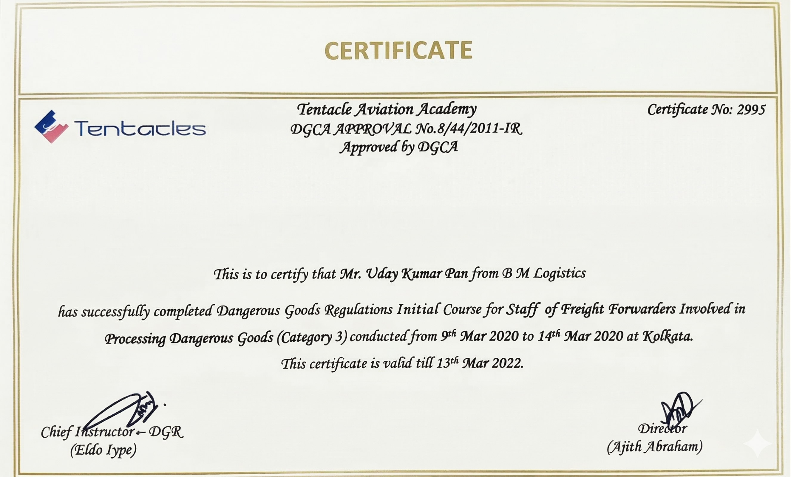 Certificate 1